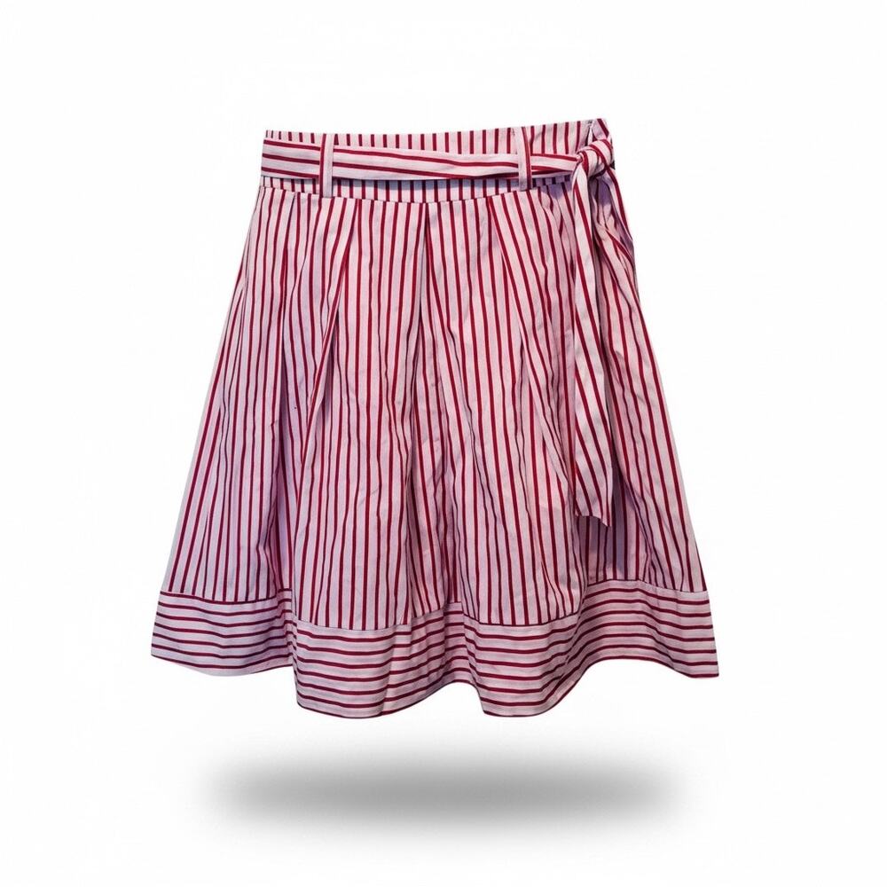 Vintage Forever Medium Red White Striped Mini Skirt Made USA Coquette Twee